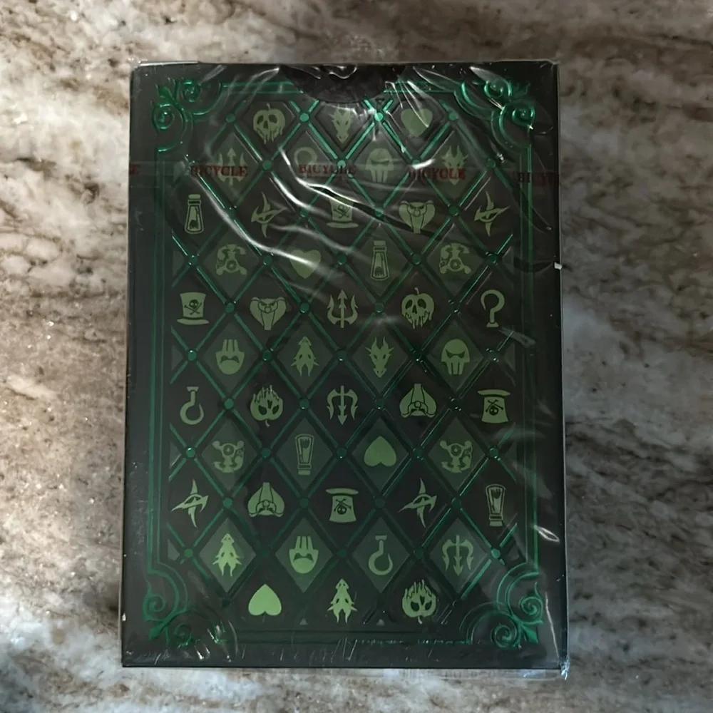 Bicycle, Disney villains, air cushion, finish deck of playing cards, 2023 new